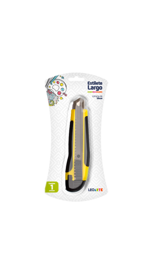 ESTILETE LARGO EMBORRACHADO 18MM BLISTER JOCAR OFFICE