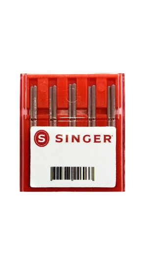 AGULHA DE MAQUINA SINGER PARA COSTURA 1515 Nº12 RETA CABO FINO ENV/10
