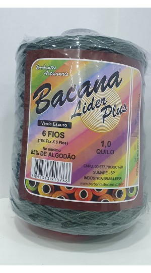 BARBANTE LIDER PLUS VERDE ESCURO 6 FIOS 1,0KG.