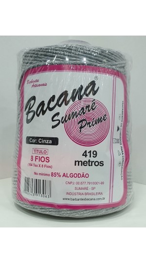 BARBANTE SUMARÉ CINZA 8 FIOS 600G.