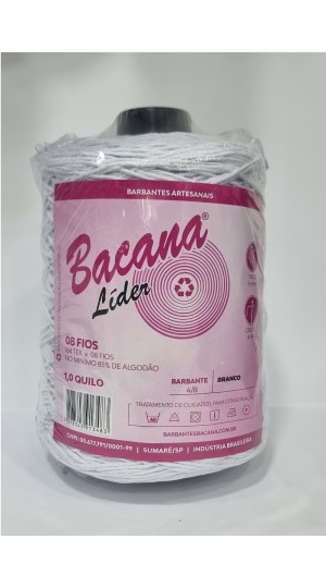 BARBANTE LIDER BRANCO 8 FIOS 1,0KG.