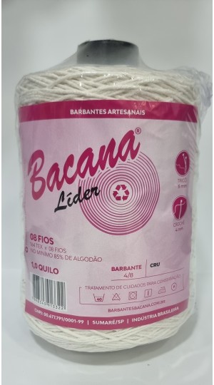 BARBANTE BACANA CRU 8 FIOS 1,0KG.