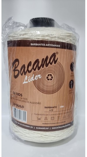 BARBANTE BACANA CRU 6 FIOS 1,0KG.