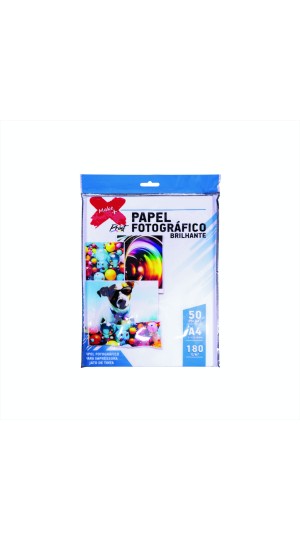 PAPEL FOTOGRÁFICO A4 180G. C/50 MAKE MAIS