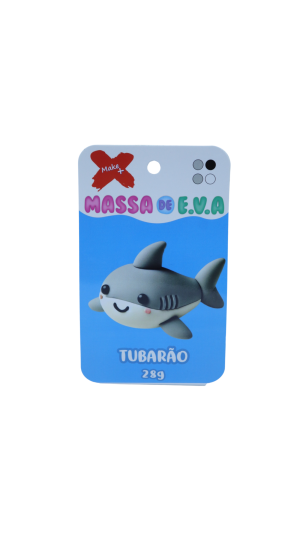 MASSA DE EVA BLISTER POTE C/4 CORES 28GR. TUBARÃO MAKE MAIS